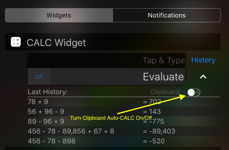 How to disable the widget's Clipboard feature screenshot